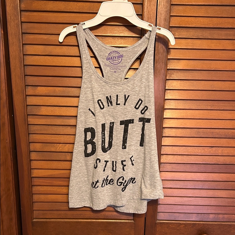 Crazy Dog T-Shirts Heather Gray Women's Tank Top